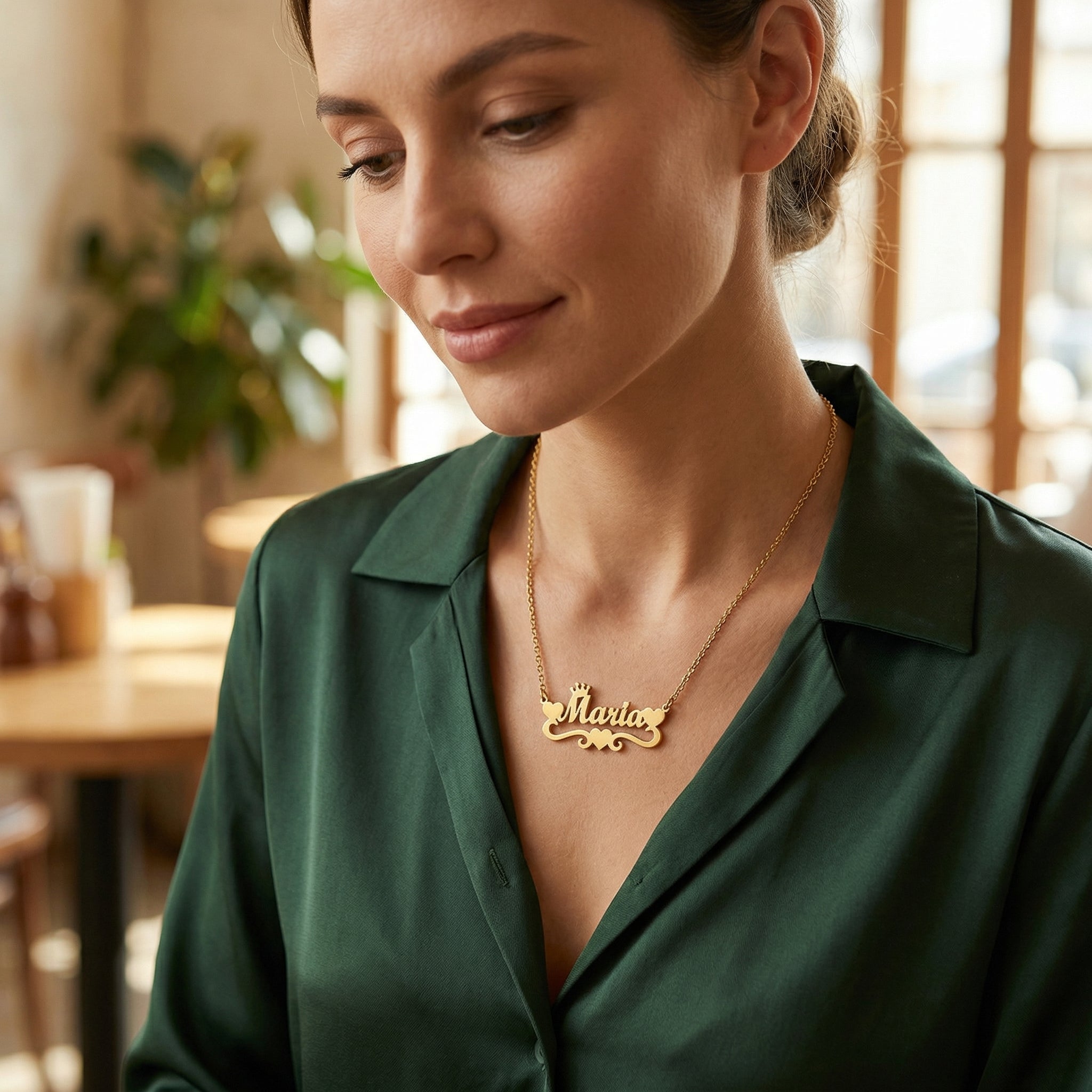 Velora Luxe Custom Name Necklace Personalized Gold